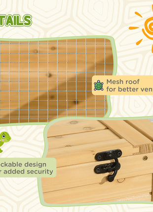 Wooden Reptile Cage with Top Access for Turtles, Lizards, Snakes, Yellow