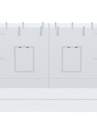 Canopy Screen Walls, Replacement Netting with 6 Service Windows and 1 Door, for 10' x 10' Canopy Tent, White