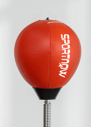 4.6'-6.7' Speed Bag Boxing Bag Stand, Reflex Bag Boxing Training Equipment, Speed Punching Bag, Red