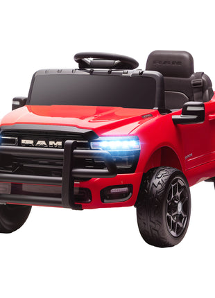 12V Kids Ride on Car, Licensed Dodge RAM 3500 Ride on Toys with Dual Motors, Remote Control for Toddlers, Red