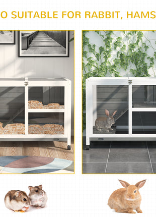 Desk/Table Sized Rabbit Hutch with Wheels