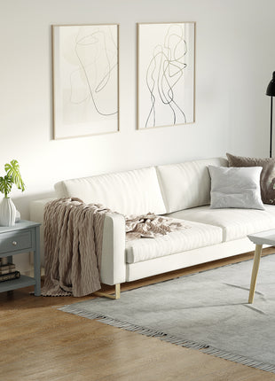 Sofa Side Table, Accent End Table with Storage Drawer and Bottom Shelf for Living Room,Gray