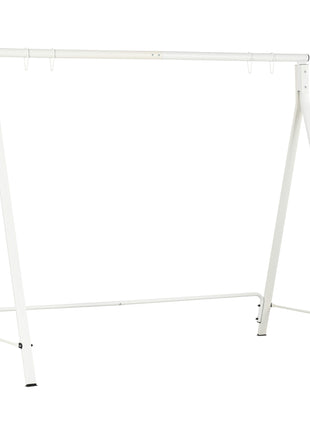 Metal Porch Swing Stand, Heavy Duty Swing Frame, Hanging Chair Stand Only, 528 LBS Weight Capacity, for Backyard, Patio, Lawn, Playground, White