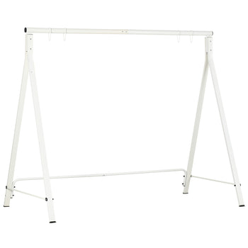 Metal Porch Swing Stand, Heavy Duty Swing Frame, Hanging Chair Stand Only, 528 LBS Weight Capacity, for Backyard, Patio, Lawn, Playground, White