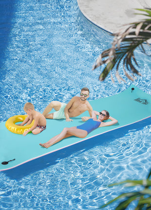 17' x 5' Floating Water Mat, 3-Layer Swimming Pool Float Ultimate Super-Sized Portable Foam Raft, Thick and Durable Water Activities Mat for Lake, Oceans