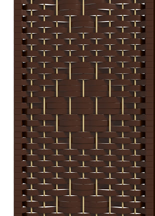3 Panel Folding Room Divider Portable Privacy Screen Wave Fiber Room Partition for Home Office Brown