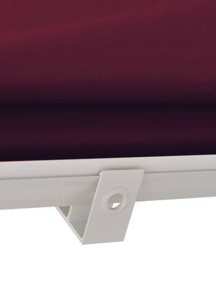 6' Drop Arm Manual Retractable Window Awning Sun Shade Shelter for Patio Balcony Outdoor, Aluminum, Wine Red