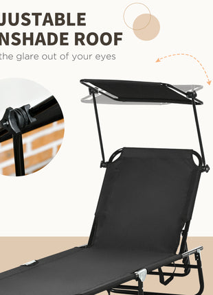 Chaise Pool Lounge Chairs Set of 2, Outdoor Sun Tanning Chairs, Reclining Back, Steel Frame and Side Pocket, Black