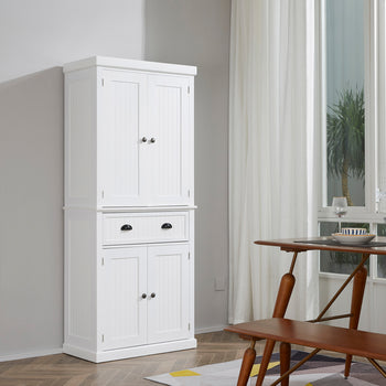 72" Kitchen Cabinet, Pantry Storage Cabinet with Doors and Shelves