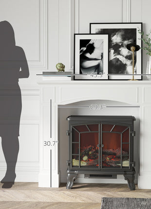Modern Fireplace Mantel, Surround Mantels for Fireplace with Decorative Pattern Interior Width 29" White