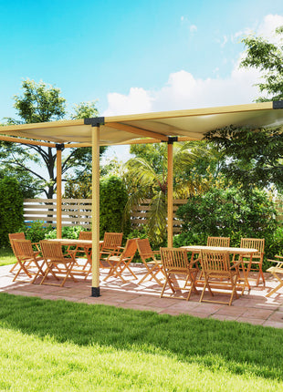 12PCS Pergola Kit, Pergola Brackets with 3-Way & 4-Way Corner Brackets for 4"x4" (Actual 3.6"x3.6") Lumber