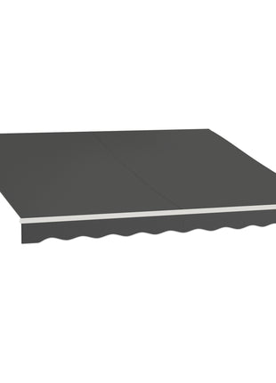 12' x 10' Electric Retractable Awning, Sun Shade Shelter with Remote Controller and Crank Handle for Deck, Black