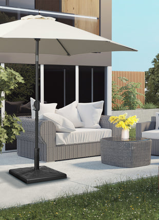 42lbs Resin Patio Umbrella Base, 20" Square Outdoor Umbrella Stand Holder for Parasol Poles 1.26", 1.5", and 1.9" Dia, Black