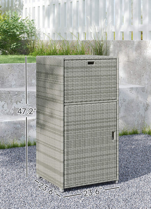 Outdoor Towel Rack for Pool w/ Drawer & Cabinet, Gray