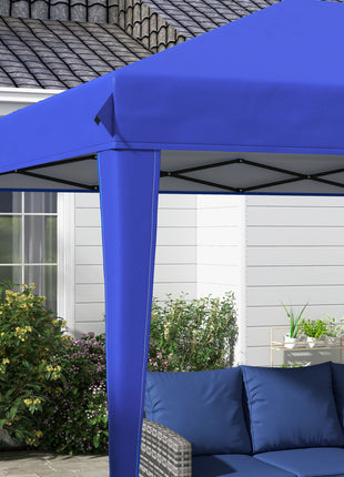 10' x 19.2' Outdoor Gazebo Pop Up Canopy Party Tent with Carrying Bag, Blue