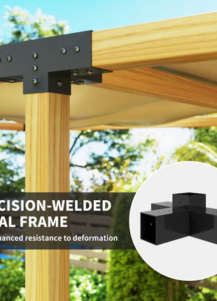 12PCS Pergola Kit, Pergola Brackets with 3-Way & 4-Way Corner Brackets for 4"x4" (Actual 3.6"x3.6") Lumber