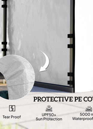 Carport Replacement Sidewall Panel for 12' x 20' Carports, UPF50+ Waterproof Replacement Side Wall Cover, White