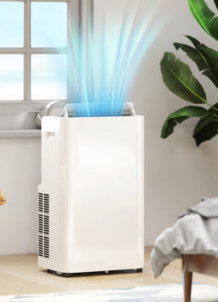 12000 BTU Portable Air Conditioner with Remote Control, Free Standing AC Unit with Built-in Cool, Dehumidifier, Fan Modes for Room Up to 550 Sq.Ft., 24 Hour Timer, Window Installation Kit