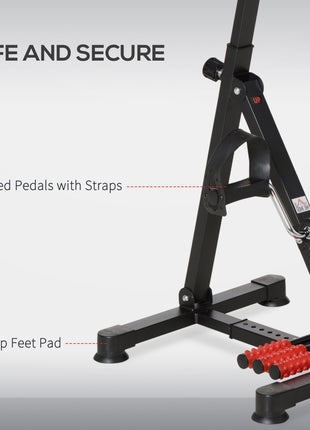 Pedal Exerciser, Hand Arm Knee and Leg Exercise Machine for Seniors, Height-adjustable, with LCD Display and Foot Massage Roller