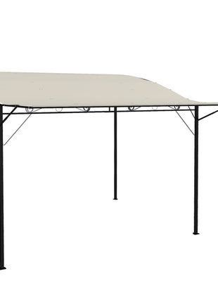 10' x 8' Outdoor Pergola and Patio Gazebo for Garden, Camper, Deck, Doors and Windows, Cream White
