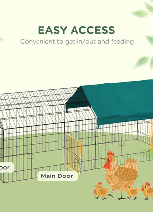73" Small Animal Playpen with Roof for Rabbits, Chicken, Chinchillas