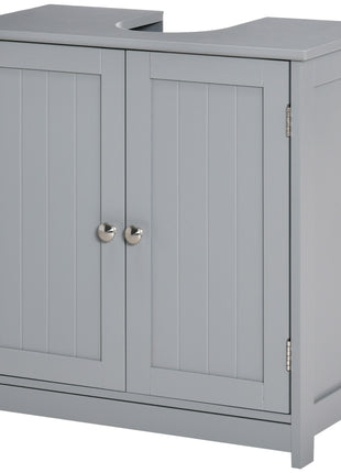 Bathroom Vanities, Bathroom Sink Cabinets with U-Shape Cut-Out and Adjustable Internal Shelf, Gray