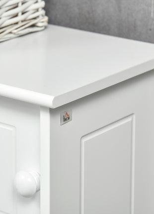 Over The Toilet Bathroom Cabinet, Freestanding Bathroom Storage Organizer with Adjustable Shelves, Toilet Rack, White