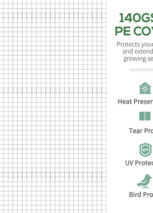 11.5' x 10' x 6.5' Walk-in Tunnel Greenhouse, Green House with Zippered Mesh Door, 7 Mesh Windows & Roll-up Sidewalls, Upgraded Gardening Plant Hot House with Galvanized Steel Hoops, White