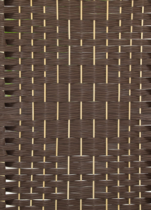 Folding Room Divider Screen 3 Panel 6' Tall Privacy Screen Freestanding Wood Partition for Home Office, Brown