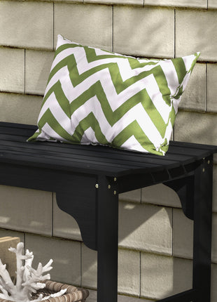 Slatted Wooden Garden Bench, Curved Seat Front Porch Bench, Black