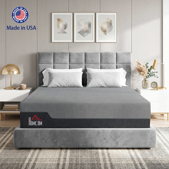 Queen Mattress, 12 Inch Memory Foam Mattress for Pressure Relief, Graphene Gel Cooling Copper Bed in a Box, Made in USA
