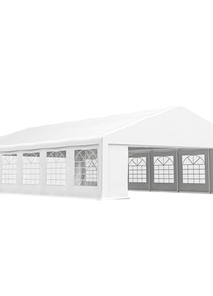 23' x 39' Large Outdoor Carport Canopy Party Tent with Removable Protective Sidewalls & Windows, White