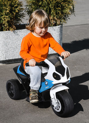 6V 3 Wheeled Electric Motorcycle, Kids Motorcycle Licensed BMW with Headlight, Music, Blue