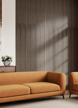 95" x 8" Wood Panels for Wall, 4 Pack Acoustic Panels, Sound Absorbing Slat Wall For Interior Wall Decor, Home, Walnut