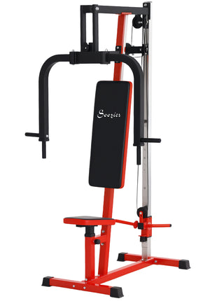 Chest Fly and Chest Press Machine for Back, Pectoral, Rear Deltoid and Shoulder Training, Red
