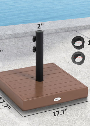 Patio Umbrella Base, 42 lbs. Concrete Heavy Duty Umbrella Base for 1.25/1.5" Poles, Coffee