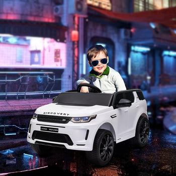 Land Rover Discovery Sport Licensed 12V Kids Ride on Car with Remote Control Soft Start, LED Lights, White