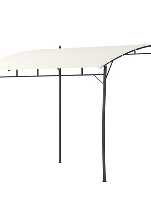 10' x 10' Outdoor Pergola Gazebo, Garden Sun Shade Shelter with Metal Frame for Porch, Patio, Deck, Backyard, Cream