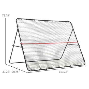 Soccer Rebounder Net, Adjustable and Foldable Multi-Sport Training Bounce Back Net, Target Goal