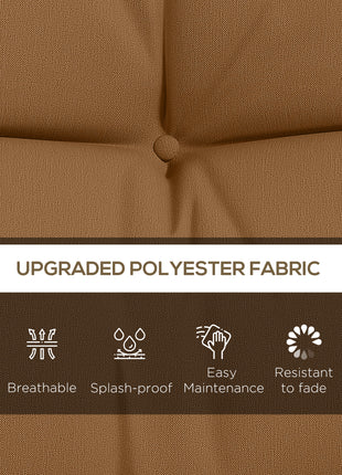 59" Tufted Bench Cushions & Throw Pillows, Replacement Bench Seat Pad, Back & 2 Pillows for Outdoor Furniture, Tan