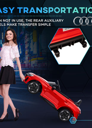 Licensed Audi RS e-tron GT 12V Ride On Car Truck for Kids, Electric Car Ride On Vehicle w/Parent Remote Control, Music, Lights, for Toddlers, Red