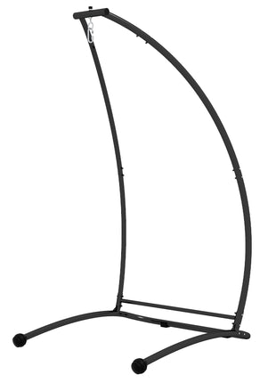 Hammock Chair Stand, C Shape Hanging Heavy Duty Metal Frame Hammock Stand for Hanging Hammock Porch Swing Chair, Indoor & Outdoor Use, Black