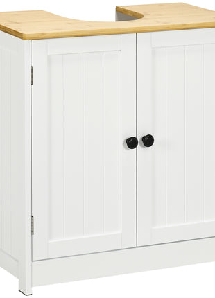 Bathroom Vanities Under Sink Storage Cabinet Cupboard with 2 Doors, 23.5" x 11.75" x 24", White