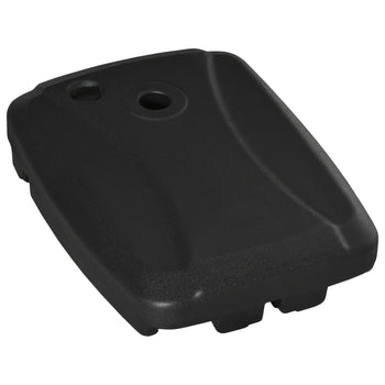 Cantilever Offset Umbrella Base Portable Square Parasol Weights with Wheels, Water and Sand Filled, Up to 165 lbs, Black