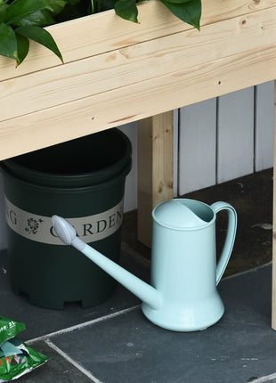 34'' Raised Garden Bed, Elevated Wooden Planter Box DIY Paint with Holes for Vegetables, Herb and Flowers Backyard Use