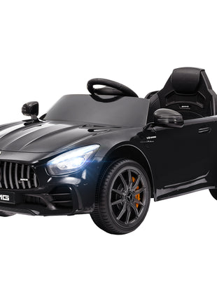 Mercedes-Benz AMG GTR Licensed 12V Battery Powered Kids Electric Car w/ Remote Control & Soft Start, Black