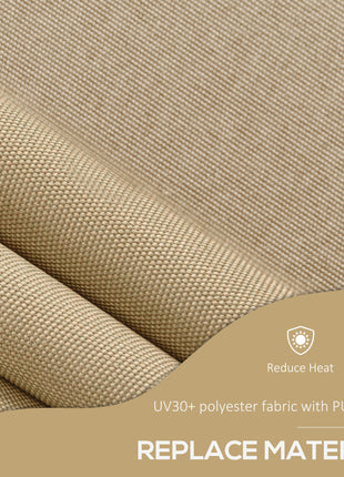 10' x 4' Manual Retractable Awning, Non-Screw Patio Awning, UV Resistant, for Window or Door, Beige