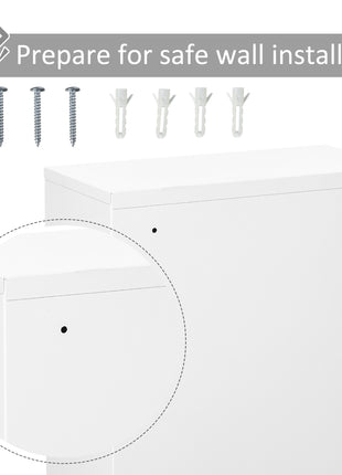 Steel Wall Mount Medicine Cabinet 3 Tier Emergency Box for Bathroom Kitchen, Lockable with 2 Keys - White