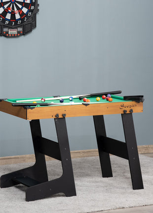 38'' Mini Pool Table Set Tabletop Billiards Game, Fun for Whole Family Game Room Man Cave, with Easy Folding for Storage, with Balls, Cues, Chalk, Brush