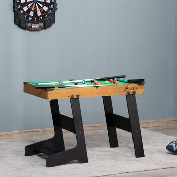 38'' Mini Pool Table Set Tabletop Billiards Game, Fun for Whole Family Game Room Man Cave, with Easy Folding for Storage, with Balls, Cues, Chalk, Brush